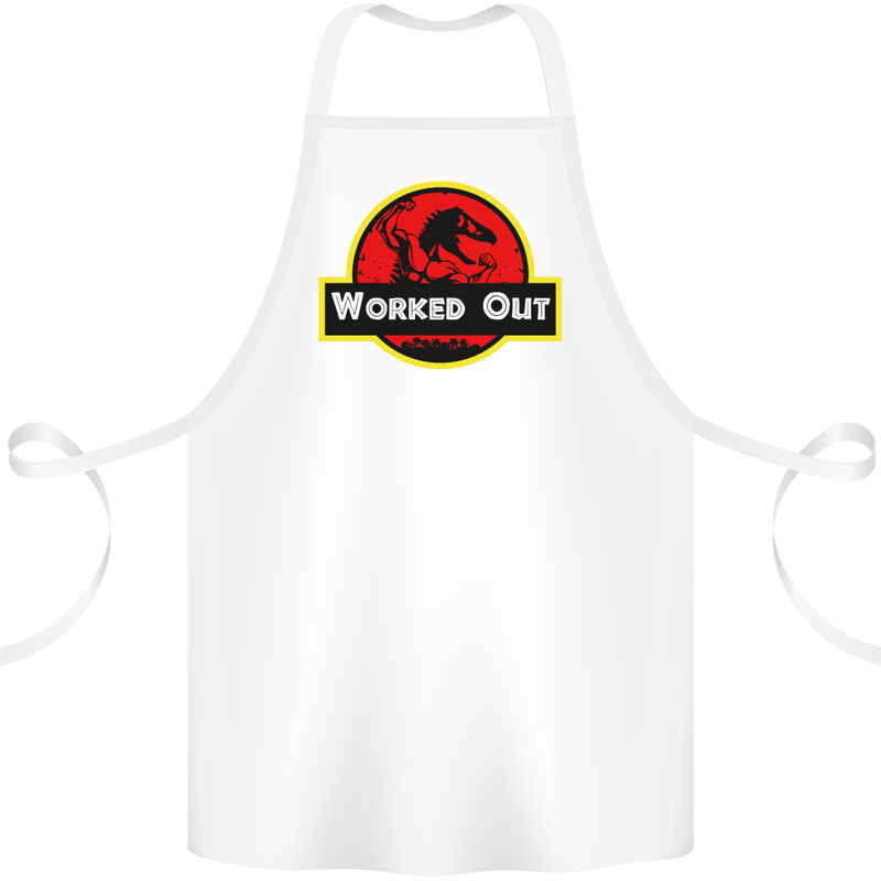 Gym Worked Out Training Top Fitness Cotton Apron 100% Organic White