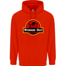 Gym Worked Out Training Top Fitness Mens 80% Cotton Hoodie Bright Red
