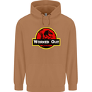 Gym Worked Out Training Top Fitness Mens 80% Cotton Hoodie Caramel Latte