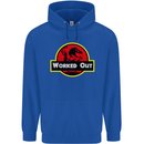 Gym Worked Out Training Top Fitness Mens 80% Cotton Hoodie Royal Blue