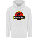 Gym Worked Out Training Top Fitness Mens 80% Cotton Hoodie White