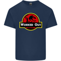 Gym Worked Out Training Top Fitness Mens Cotton T-Shirt Tee Top Navy Blue