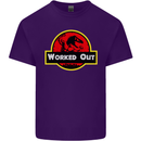 Gym Worked Out Training Top Fitness Mens Cotton T-Shirt Tee Top Purple