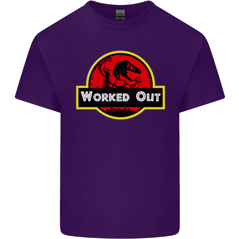 Gym Worked Out Training Top Fitness Mens Cotton T-Shirt Tee Top Purple