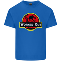 Gym Worked Out Training Top Fitness Mens Cotton T-Shirt Tee Top Royal Blue