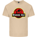 Gym Worked Out Training Top Fitness Mens Cotton T-Shirt Tee Top Sand