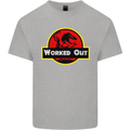 Gym Worked Out Training Top Fitness Mens Cotton T-Shirt Tee Top Sports Grey