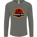 Gym Worked Out Training Top Fitness Mens Long Sleeve T-Shirt Charcoal