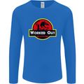 Gym Worked Out Training Top Fitness Mens Long Sleeve T-Shirt Royal Blue