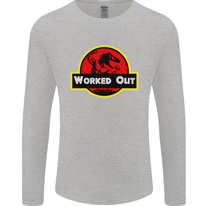 Gym Worked Out Training Top Fitness Mens Long Sleeve T-Shirt Sports Grey