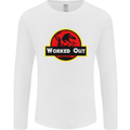 Gym Worked Out Training Top Fitness Mens Long Sleeve T-Shirt White