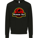 Gym Worked Out Training Top Fitness Mens Sweatshirt Jumper Black