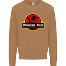 Gym Worked Out Training Top Fitness Mens Sweatshirt Jumper Caramel Latte