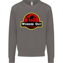 Gym Worked Out Training Top Fitness Mens Sweatshirt Jumper Charcoal