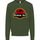 Gym Worked Out Training Top Fitness Mens Sweatshirt Jumper Forest Green