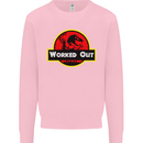 Gym Worked Out Training Top Fitness Mens Sweatshirt Jumper Light Pink