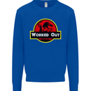 Gym Worked Out Training Top Fitness Mens Sweatshirt Jumper Royal Blue