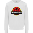 Gym Worked Out Training Top Fitness Mens Sweatshirt Jumper White