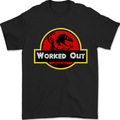 Gym Worked Out Training Top Fitness Mens T-Shirt 100% Cotton Black