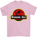 Gym Worked Out Training Top Fitness Mens T-Shirt 100% Cotton Light Pink