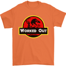 Gym Worked Out Training Top Fitness Mens T-Shirt 100% Cotton Orange