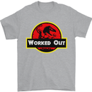 Gym Worked Out Training Top Fitness Mens T-Shirt 100% Cotton Sports Grey