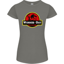 Gym Worked Out Training Top Fitness Womens Petite Cut T-Shirt Charcoal