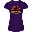 Gym Worked Out Training Top Fitness Womens Petite Cut T-Shirt Purple