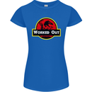 Gym Worked Out Training Top Fitness Womens Petite Cut T-Shirt Royal Blue