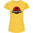 Gym Worked Out Training Top Fitness Womens Petite Cut T-Shirt Yellow