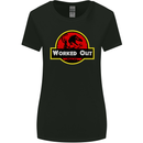 Gym Worked Out Training Top Fitness Womens Wider Cut T-Shirt Black