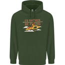 Gyrocopter Rather Be Flying Childrens Kids Hoodie Forest Green