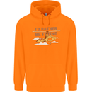 Gyrocopter Rather Be Flying Childrens Kids Hoodie Orange