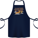 Gyrocopter Rather Be Flying Cotton Apron 100% Organic Navy Blue
