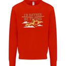 Gyrocopter Rather Be Flying Kids Sweatshirt Jumper Bright Red