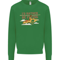 Gyrocopter Rather Be Flying Kids Sweatshirt Jumper Irish Green