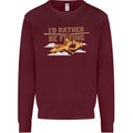 Gyrocopter Rather Be Flying Kids Sweatshirt Jumper Maroon