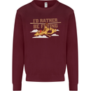 Gyrocopter Rather Be Flying Kids Sweatshirt Jumper Maroon