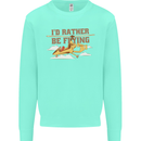 Gyrocopter Rather Be Flying Kids Sweatshirt Jumper Peppermint