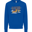 Gyrocopter Rather Be Flying Kids Sweatshirt Jumper Royal Blue