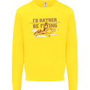 Gyrocopter Rather Be Flying Kids Sweatshirt Jumper Yellow