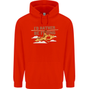 Gyrocopter Rather Be Flying Mens 80% Cotton Hoodie Bright Red