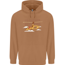 Gyrocopter Rather Be Flying Mens 80% Cotton Hoodie Caramel Latte