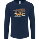 Gyrocopter Rather Be Flying Mens Long Sleeve T-Shirt Navy Blue