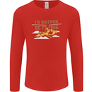 Gyrocopter Rather Be Flying Mens Long Sleeve T-Shirt Red