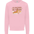Gyrocopter Rather Be Flying Mens Sweatshirt Jumper Light Pink