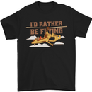 Gyrocopter Rather Be Flying Mens T-Shirt 100% Cotton Black