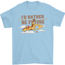 Gyrocopter Rather Be Flying Mens T-Shirt 100% Cotton Light Blue