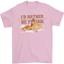 Gyrocopter Rather Be Flying Mens T-Shirt 100% Cotton Light Pink