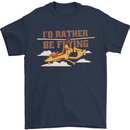 Gyrocopter Rather Be Flying Mens T-Shirt 100% Cotton Navy Blue